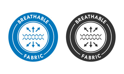 Breathable fabric design logo template illustration
