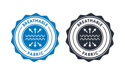 Breathable fabric design logo template illustration