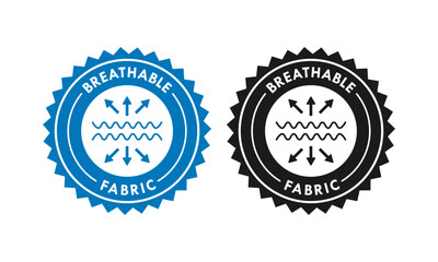 Breathable fabric design logo template illustration