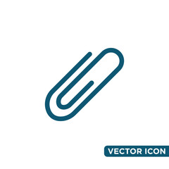 Simple Paperclip Icon Design Template