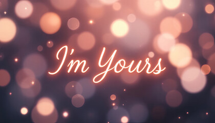 A creative design featuring a dreamy ethereal design featuring im yours in an 