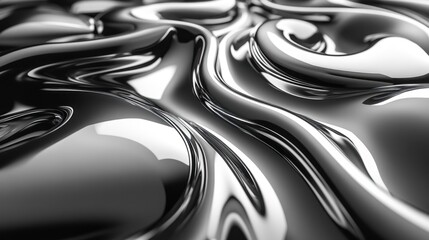 Molten liquid metal flow, abstract surface background, for design use