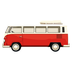 Mini bus illustration vehicle van vector