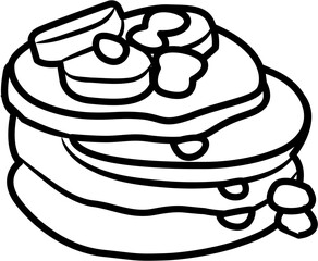Pancake breakfast coloring page
