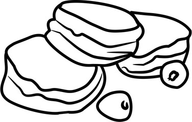 Pancake breakfast coloring page