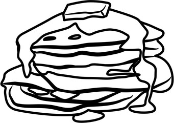 Pancake breakfast coloring page