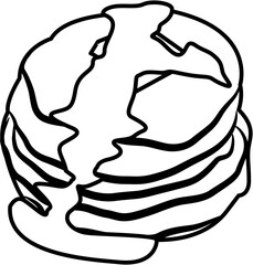 Pancake breakfast coloring page