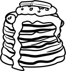 Pancake breakfast coloring page