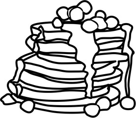 Pancake breakfast coloring page