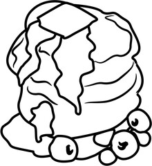 Pancake breakfast coloring page