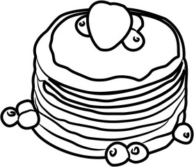 Pancake breakfast coloring page