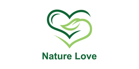 logo design combination of love and leaves, logo for agriculture, farm, growth, symbol, icon, idea, creative.