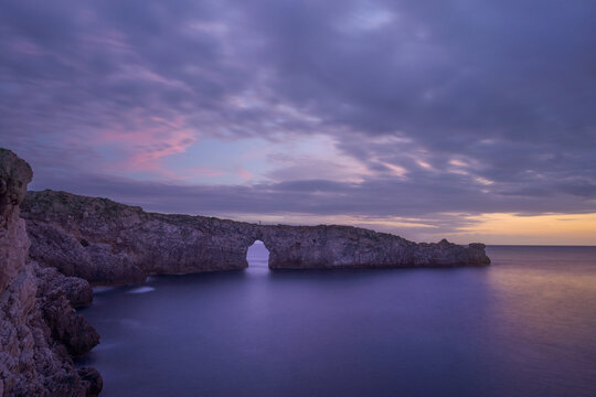 Purple Sunset at Pont d'en Gil, Menorca