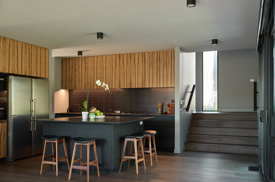 Modern kitchen design with elegant simplicity and natural light