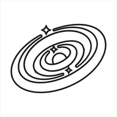 Space galaxy icon vector art illustration.