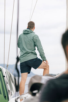 Young Sailor Looking Forward in the Distance