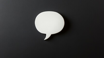 Blank White Speech Bubble Pin for Creative Expression