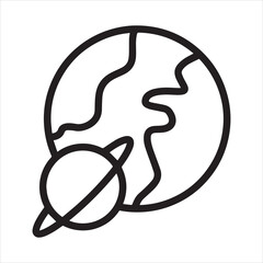 Space galaxy icon vector art illustration.