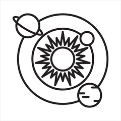 Space galaxy icon vector art illustration.