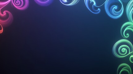 Abstract Swirling Neon Color Design Background