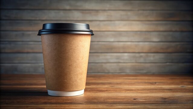 Mockup of a disposable coffee cup with customizable design , coffee, cup, mockup, PSD, takeaway, customizable, template