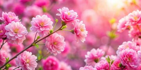 A mesmerizing background of pink flowers blooming in full bloom, beautiful, pink, flowers, background, nature, floral, vibrant