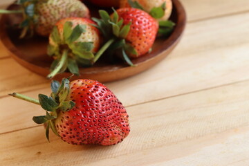 Fresh red strawberry fruit delicious