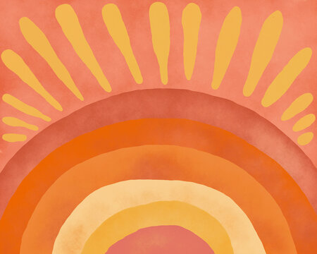 Watercolor Sunshine Illustration