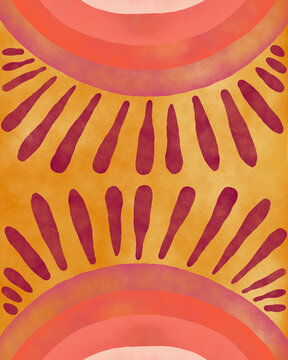 Watercolor Sunshine Illustration