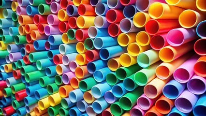 Colorful PVC pipes arranged in a vibrant background ,  colorful, PVC, pipes