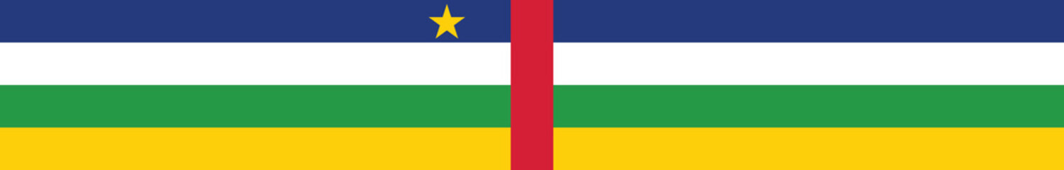 Obraz premium Central African Republic flag long banner digital vector illustration