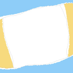 破れた紙のフレーム、背景素材、正方形サイズ