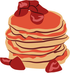 pancake breakfast Illustration