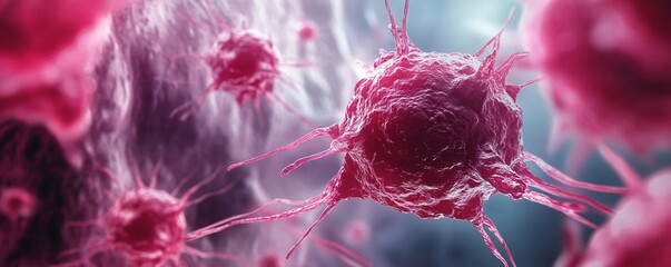 Cancer cells mutating and dividing inside human body