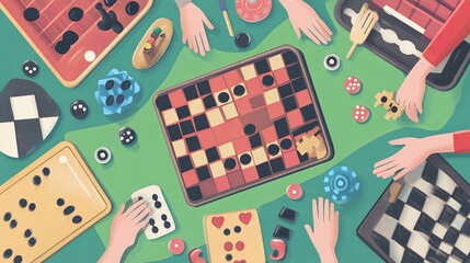 Circuit Board Game Technology Design Vector Pattern