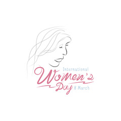 Happy Womens Day Calligraphic Typography-3