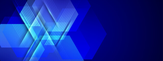 Blue gradient geometric background suitable for presentations, technology themes, and web banners.