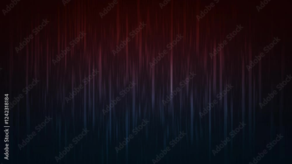 Wall mural loopable abstract background with vertical streaks of blue and red in motion - futuristic digital an