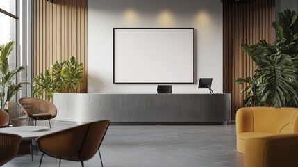 A Photo Office Interior Background Design