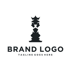 black checkmate lion logo