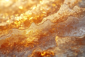 Closeup of natural orange crystal texture