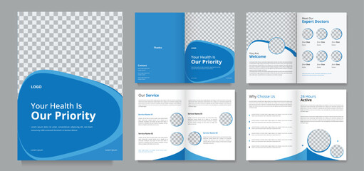 Medical health care Brochure Template, Medical brochure layout