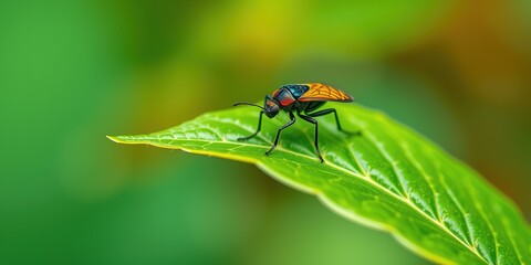 Nature's Macro Marvel: Bug's Eye View on a Lush Leaf