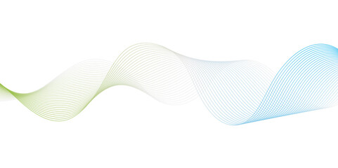 Colorful wavy brush lines background. Vector illustration.