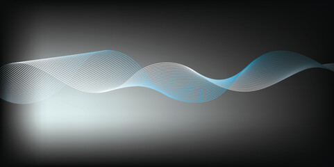 Colorful wavy brush lines background. Vector illustration.