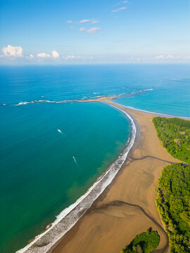 Marino Ballena, Uvita, Costa Rica. Tropical paradise beach landscape.