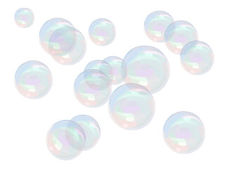 シャボン玉（複数）半透過