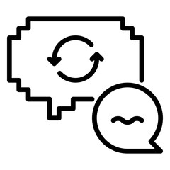 Prompt icon, line icon style