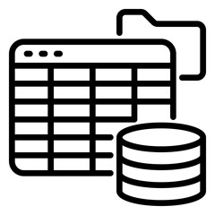 Database icon, line icon style