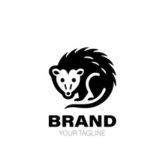 Opossum Logo. Opossum Logo Design. Opossum Logo Brand. Opossum Logo Vector Design Isolated on White Background